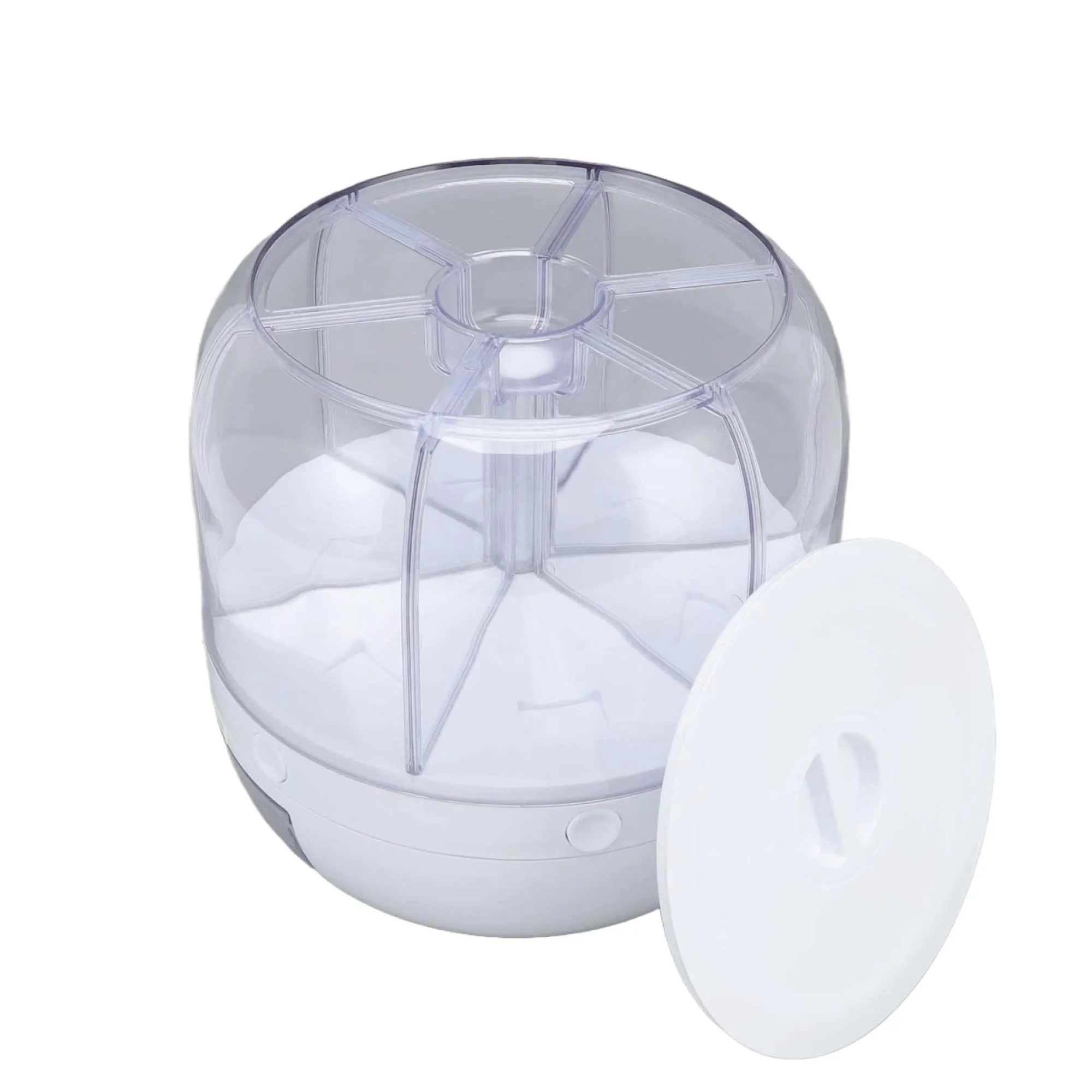 6-Grid Rotating Food & Grain Dispenser | 7.2L | Large Compartment Storage Container