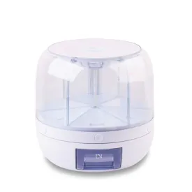 6-Grid Rotating Food & Grain Dispenser | 7.2L | Large Compartment Storage Container