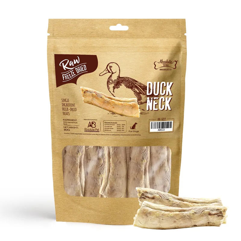Absolute Bites Single Ingredient Freeze Dried Raw Treats - Duck Neck (80g)