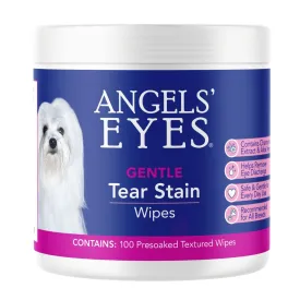 Angel's Eyes Gentle Tear Stain Wipes 100Ct for Dogs and Cats