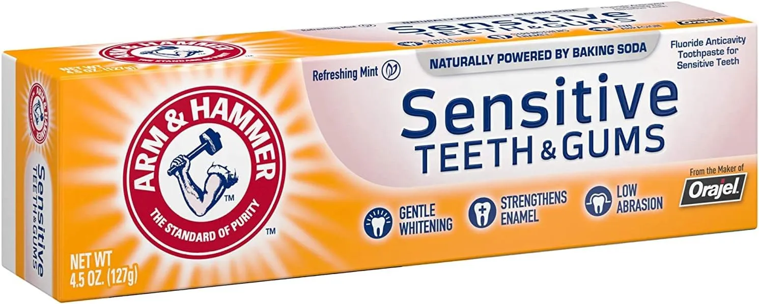 ARM & HAMMER Sensitive Teeth & Gums Toothpaste 4.5 oz (Pack of 4)