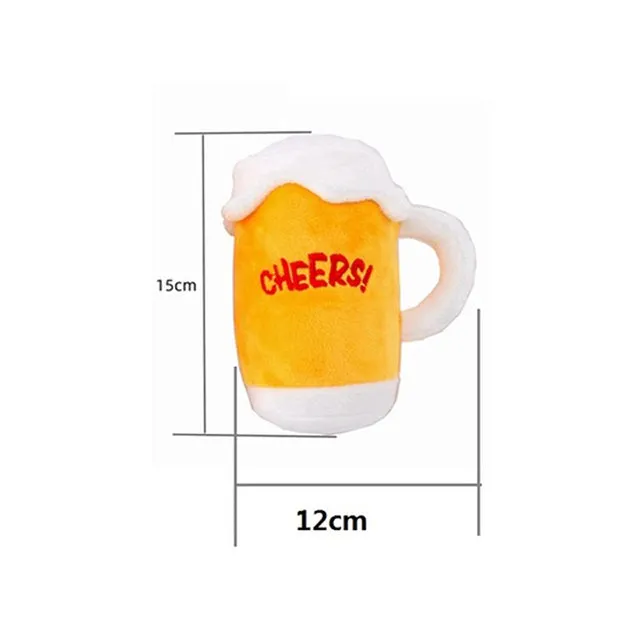 Beer Bottle Cup Squeaky Pet Toy