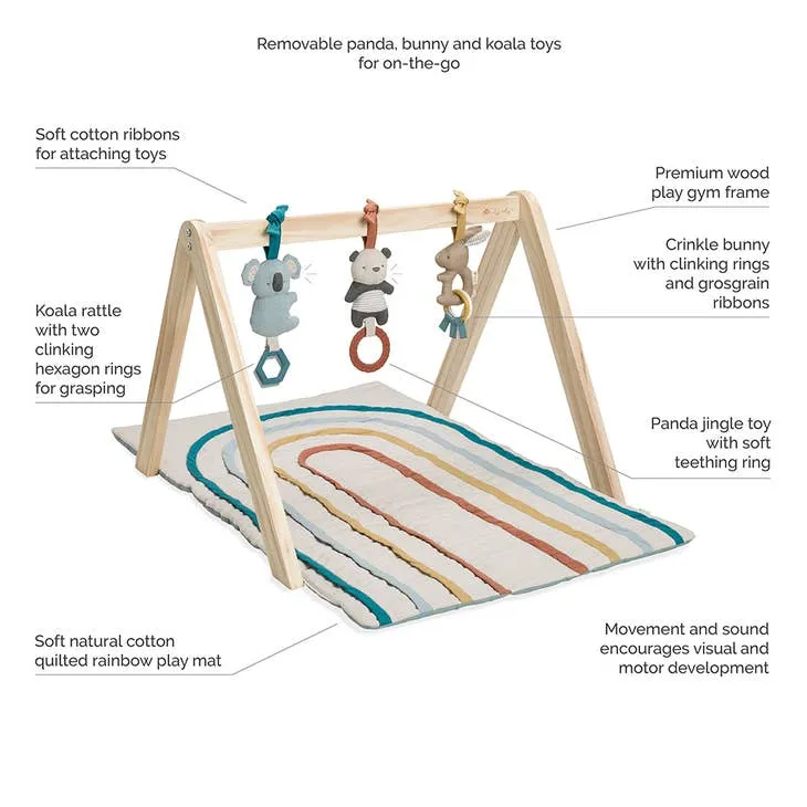 Bitzy Bespoke Ritzy Activity Gym™ Wooden Gym with Toys