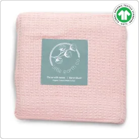 Blanket - Organic Waffle Byron Blush (245 x 210cm)