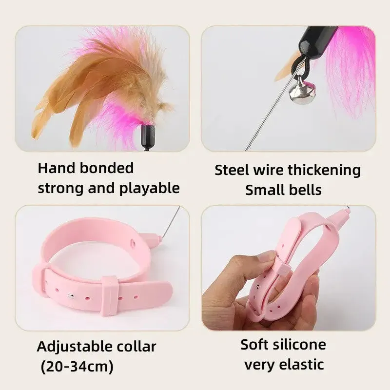 Cat Toys Feather Collar Self-healing