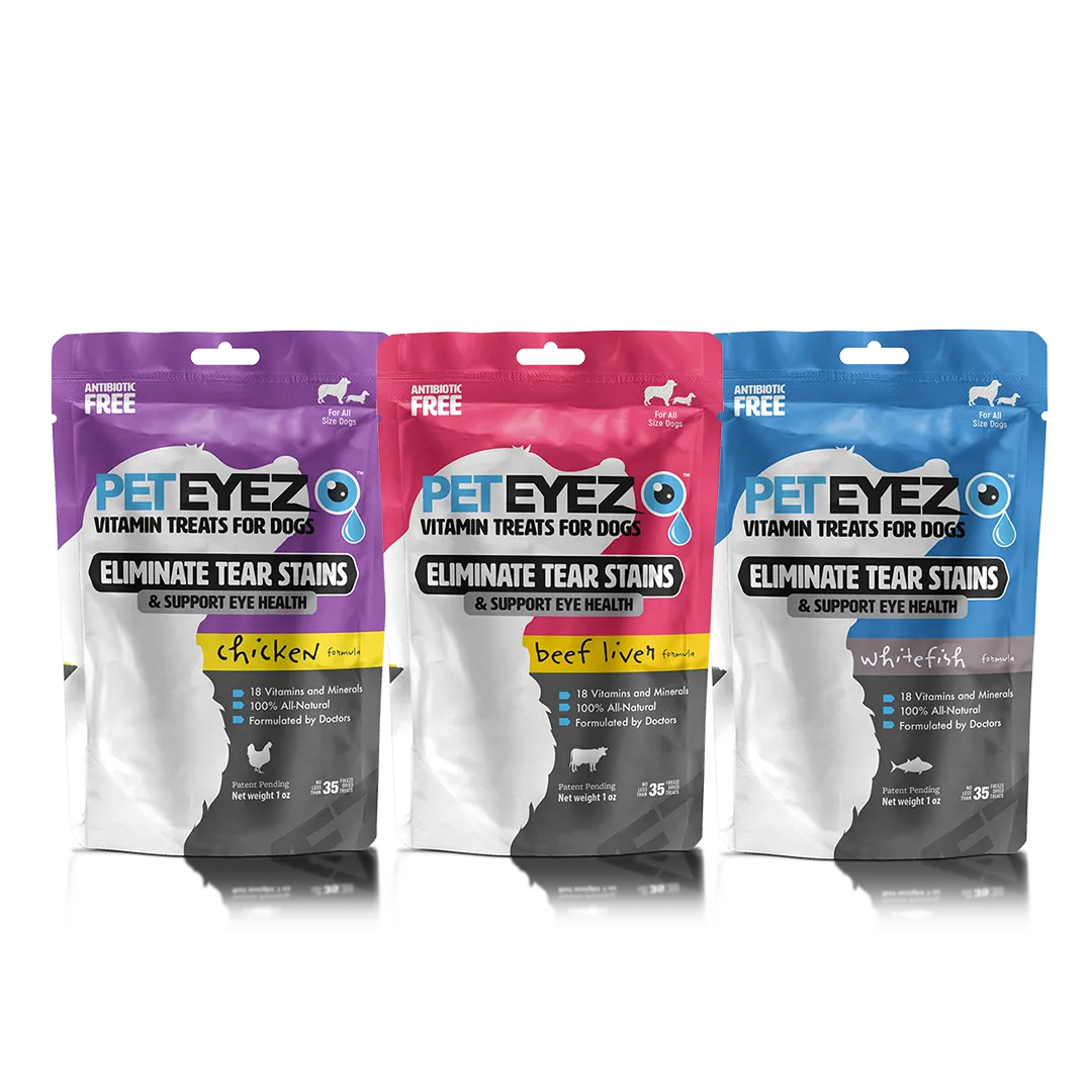Chicken, Beef Liver, and Whitefish Dog Treats Bundle by Pet Eyez