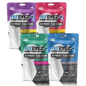 Chicken, Lamb, Beef Liver, and Whitefish Dog Treats Bundle by Pet Eyez