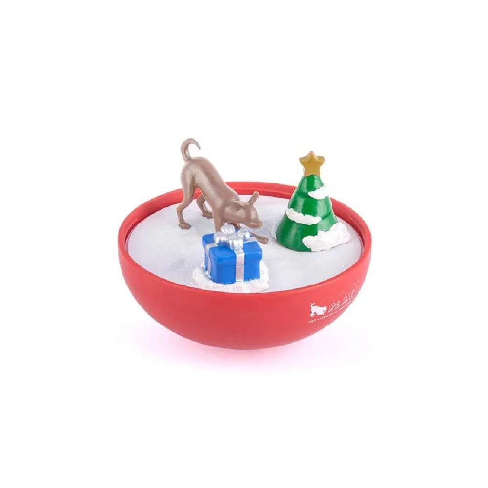 Christmas Wobble Ball Dog Treat Toy