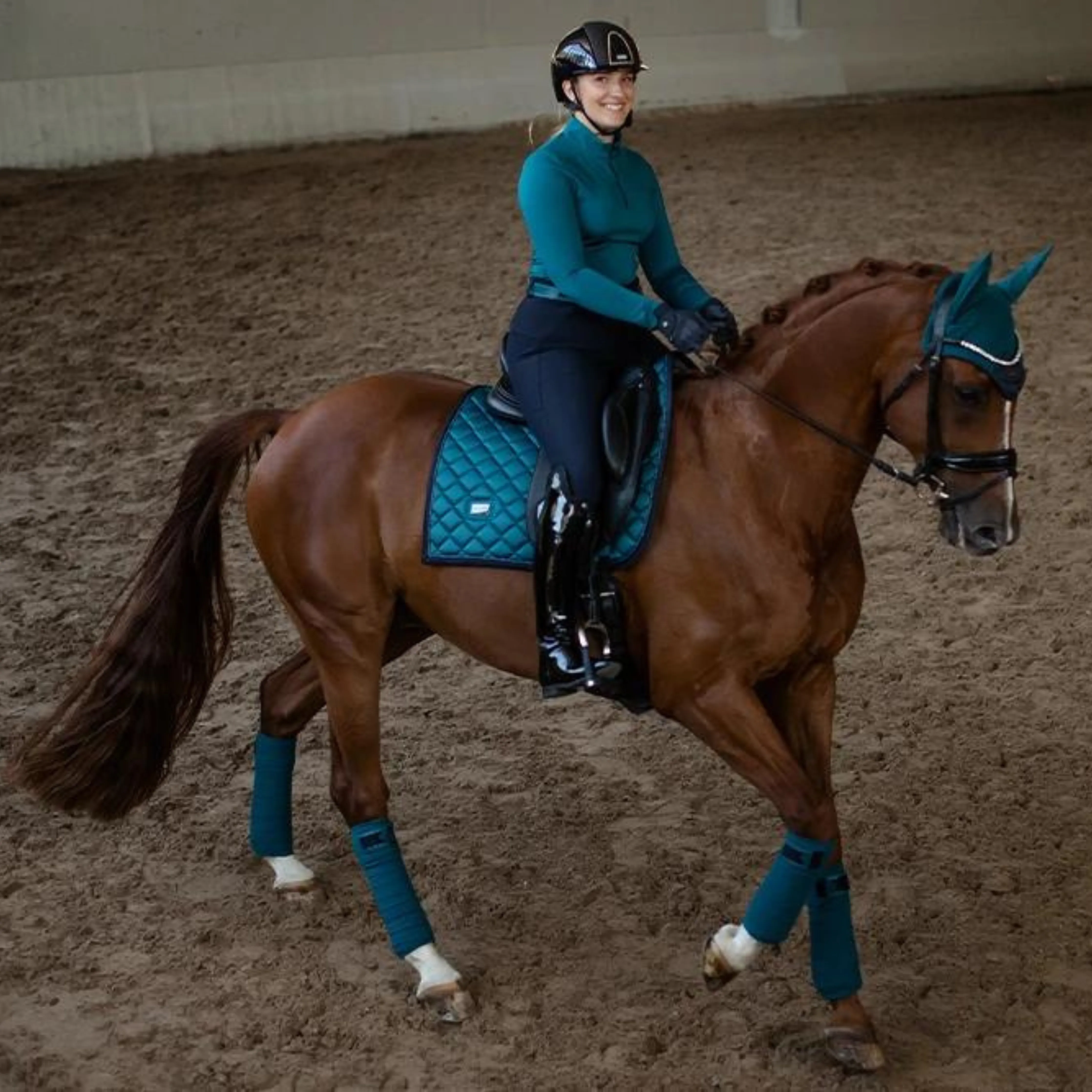 Equestrian Stockholm Dressage Pad - Aurora Blues