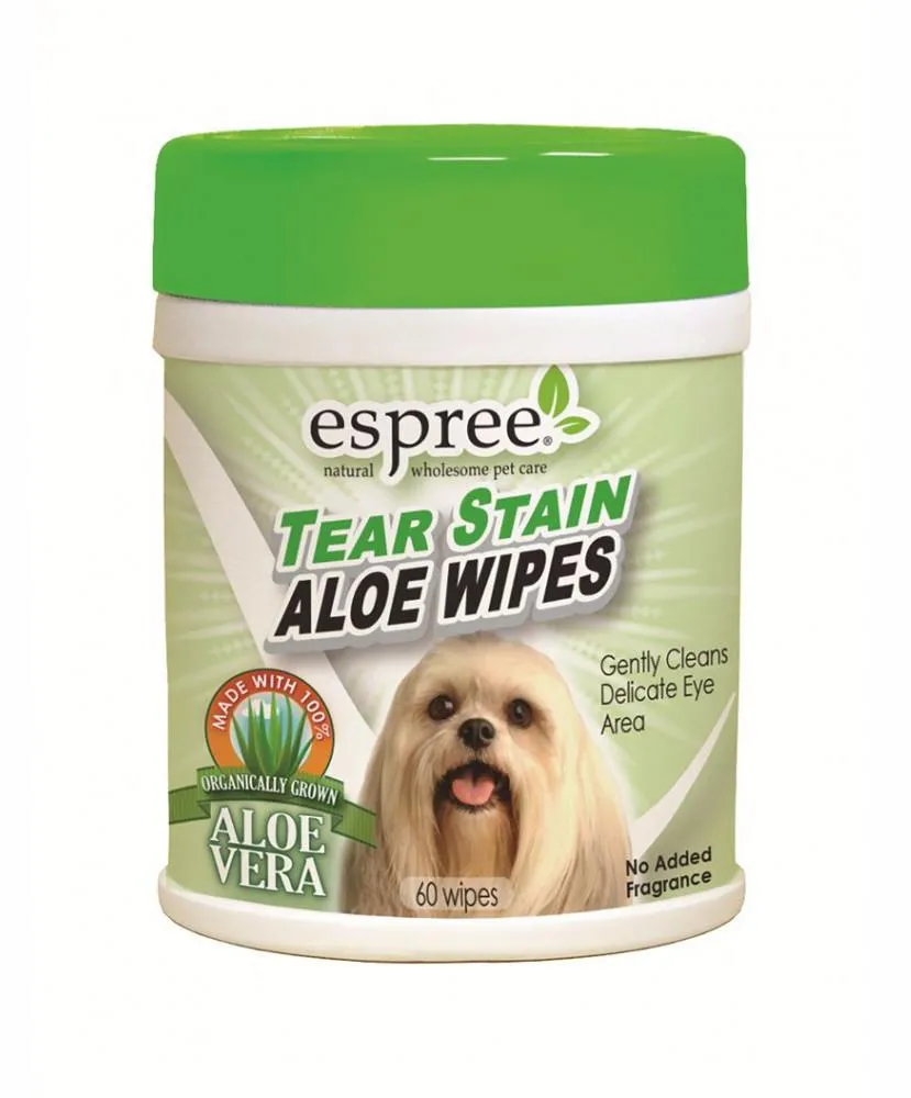 Espree Tear Stain Aloe Wipes For Pets ( 60 wipes )