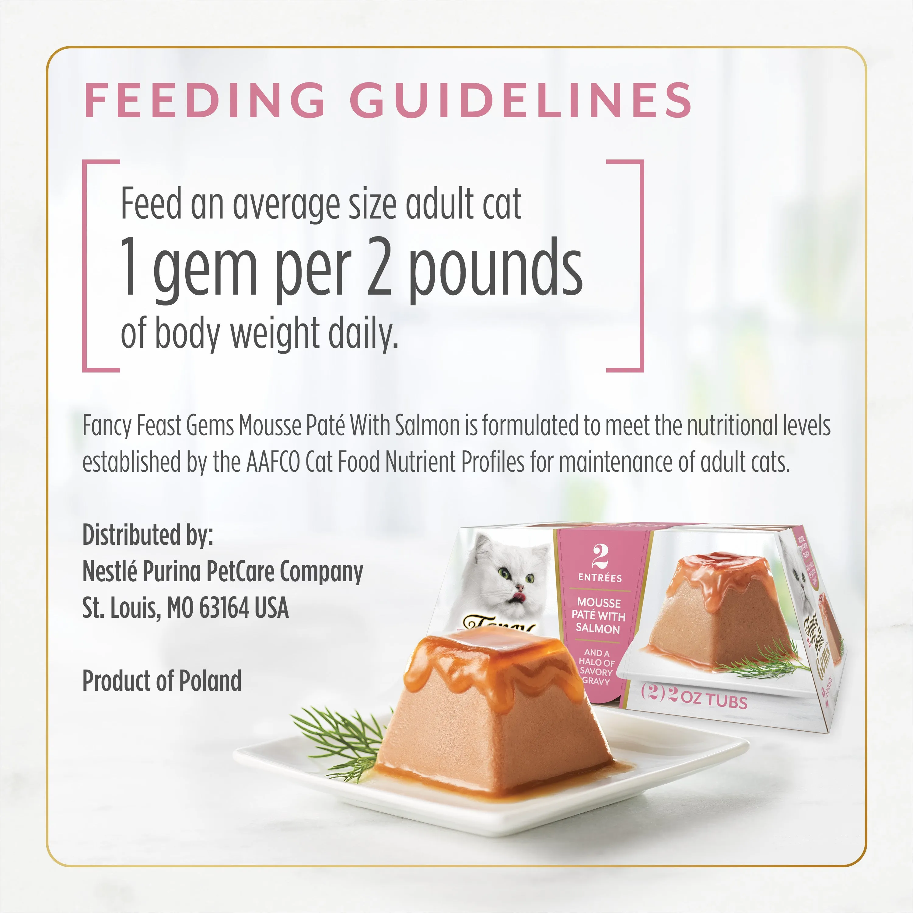 Fancy Feast Gems Mousse Pate, 12ct Salmon (Dual Packs - 24 Entrees)