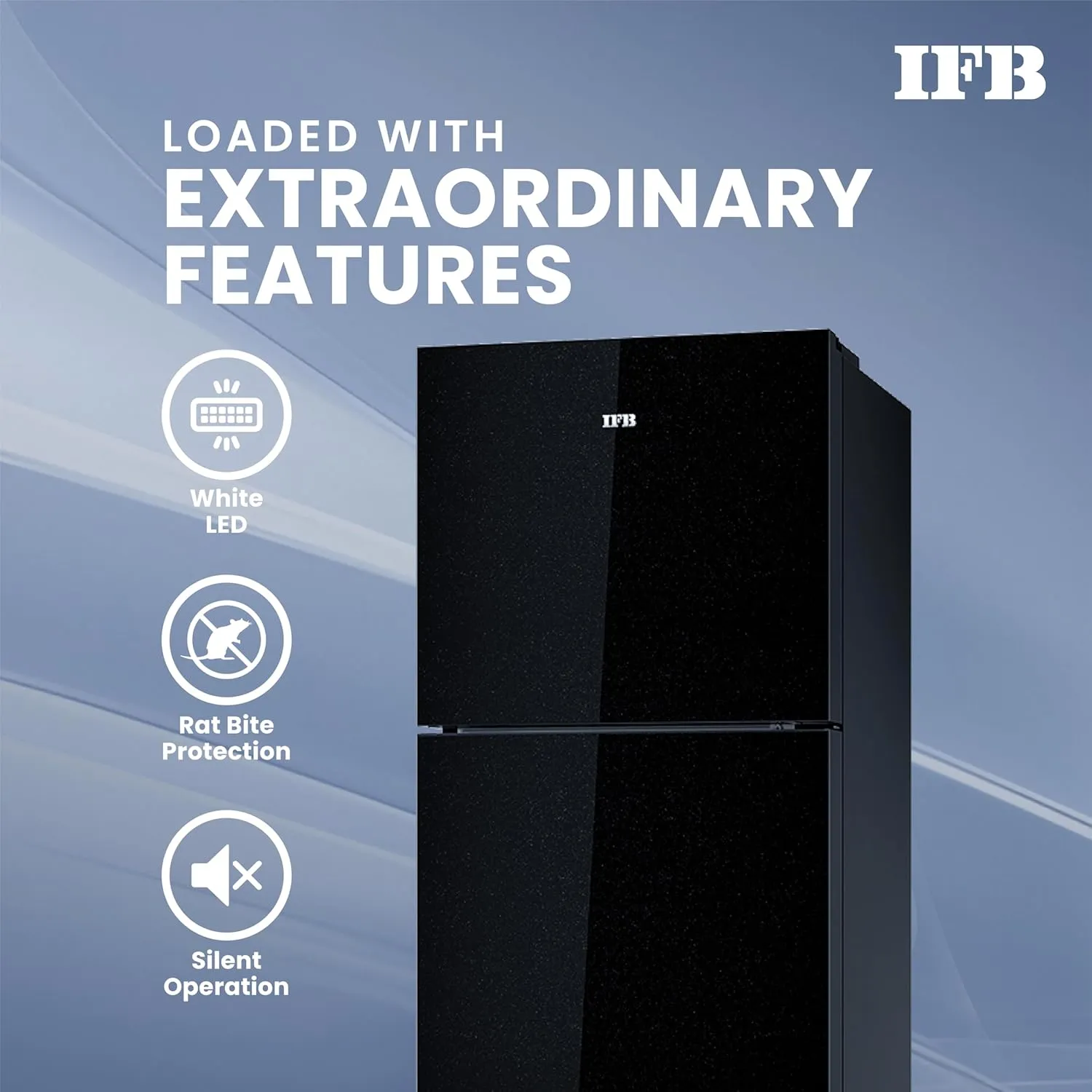 IFB IFBFF-3362IKGT Free Refrigerator 285 Litre | 2 Star | Glass Model | Eco-Cool Series