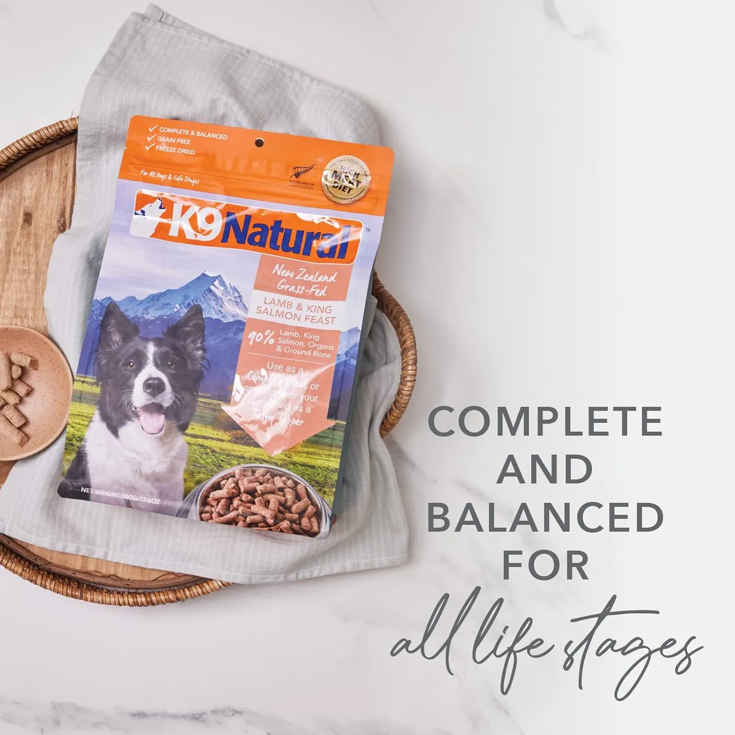 K9 Natural - Grain Free Freeze Dried Dog Food - Hoki & Beef, 4lb