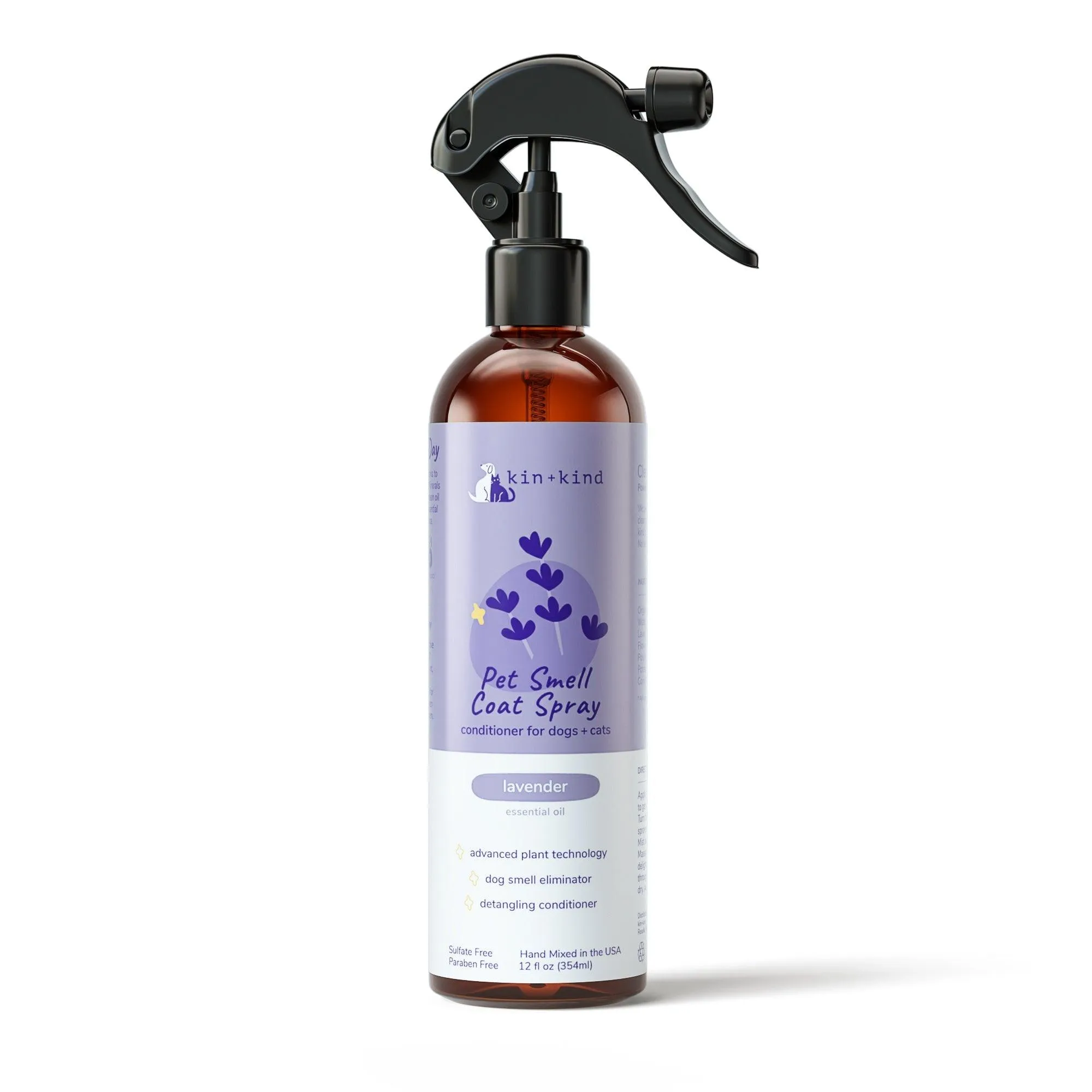 Kin Kind Universal Insect Repellent Spray for Cats and Dogs (Lavender Flavor) to Prevent Fleas and Ticks