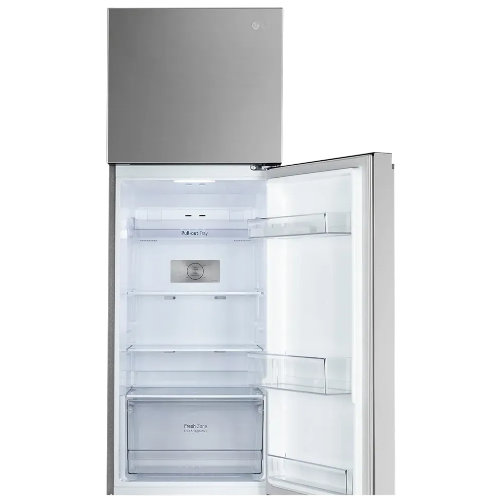 LG GL-N262SPZX 246L 3 Star Frost Free Double Door Refrigerator  Smart Inverter Compressor | Shiny Steel Finish