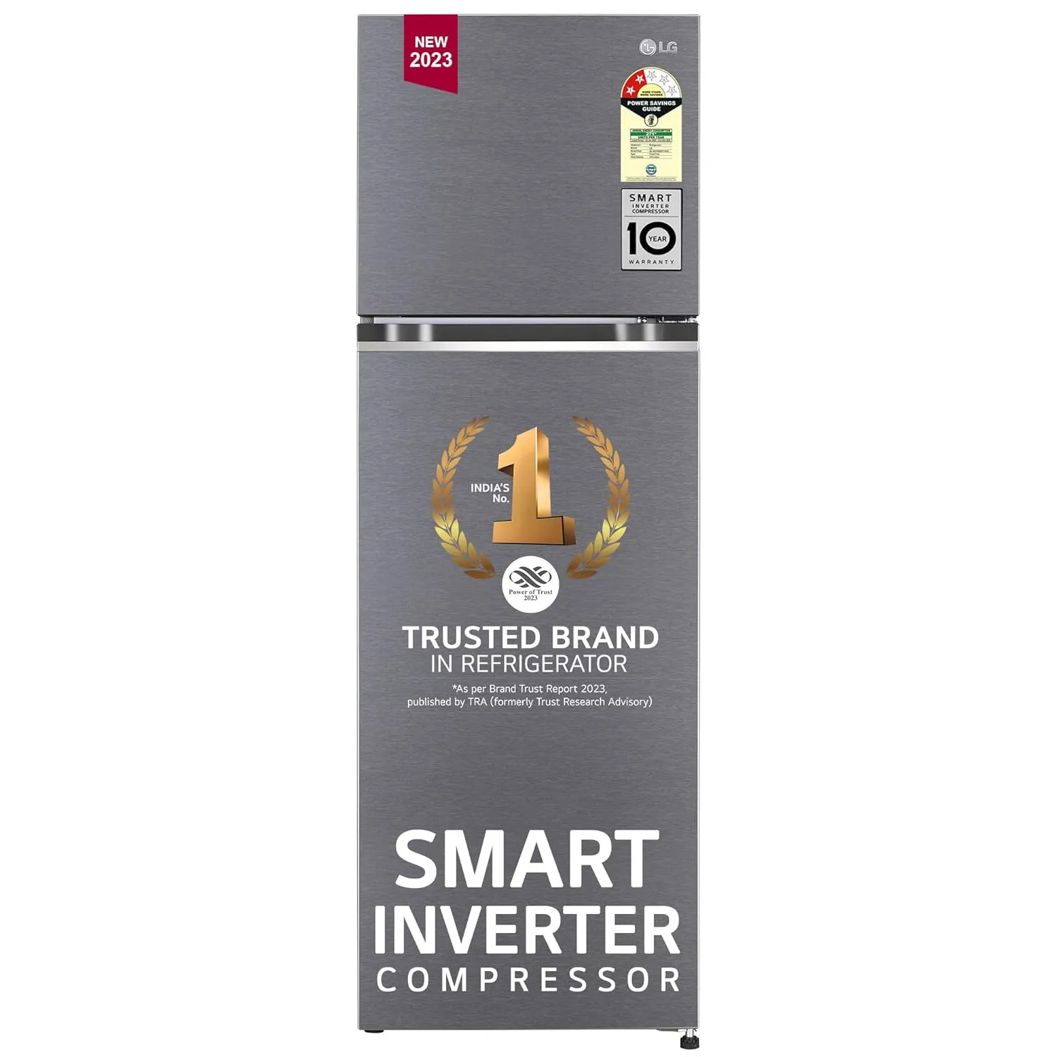 LG GL-N312SDSY 272 L Frost-Free Double Door Refrigerator | Smart Inverter Compressor | Express Freeze | 2 Star Energy Rating | Dazzle Steel