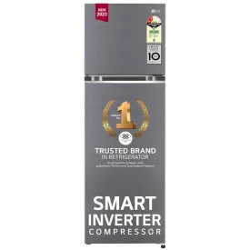LG GL-N312SDSY 272 L Frost-Free Double Door Refrigerator | Smart Inverter Compressor | Express Freeze | 2 Star Energy Rating | Dazzle Steel