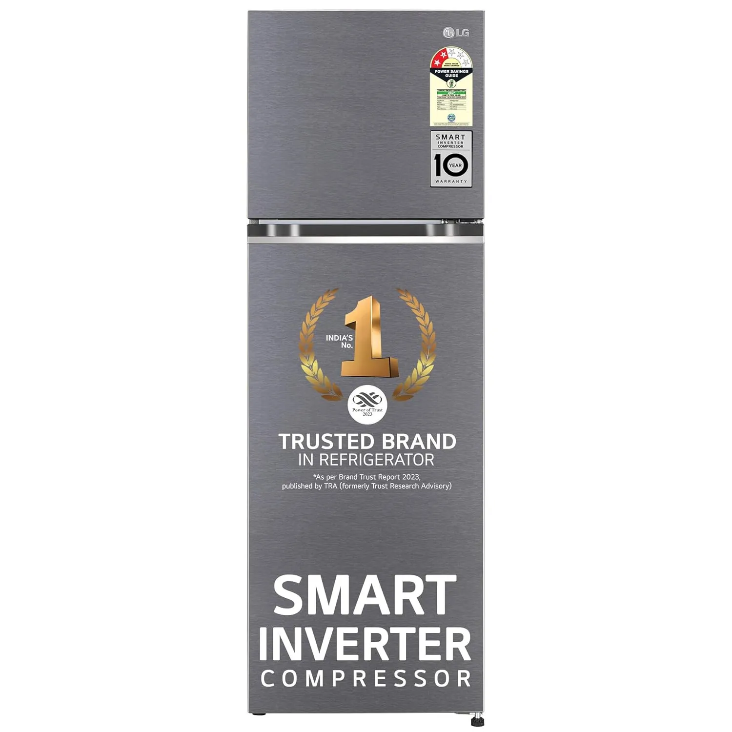 LG GL-N382SDSY 343 L 2 Star Frost-Free Smart Inverter Double Door Refrigerator ( Dazzle Steel, Express Freeze)