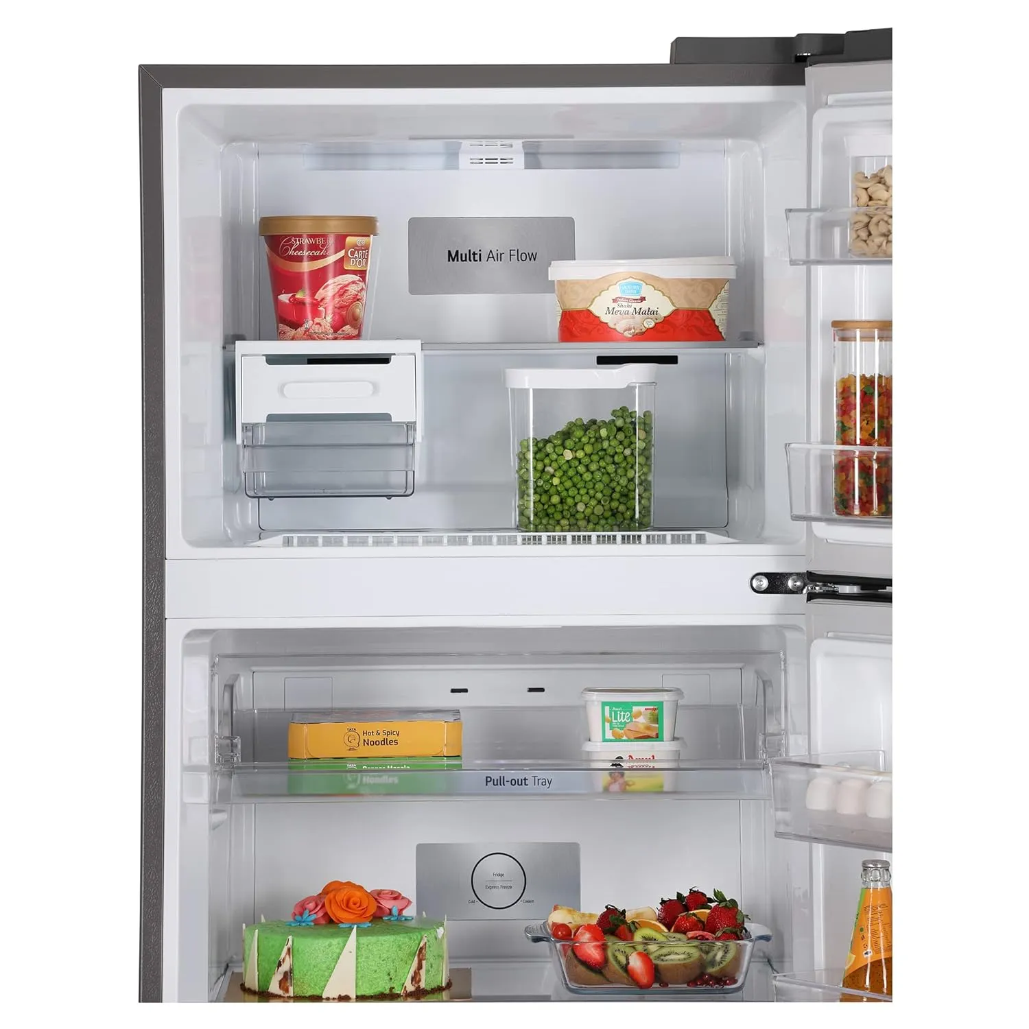 LG GL-N422SDSY 398 L 2 Star Frost-Free Smart Inverter Double Door Refrigerator ( Dazzle Steel, Express Freeze, Gross Volume – 423 Ltr.)