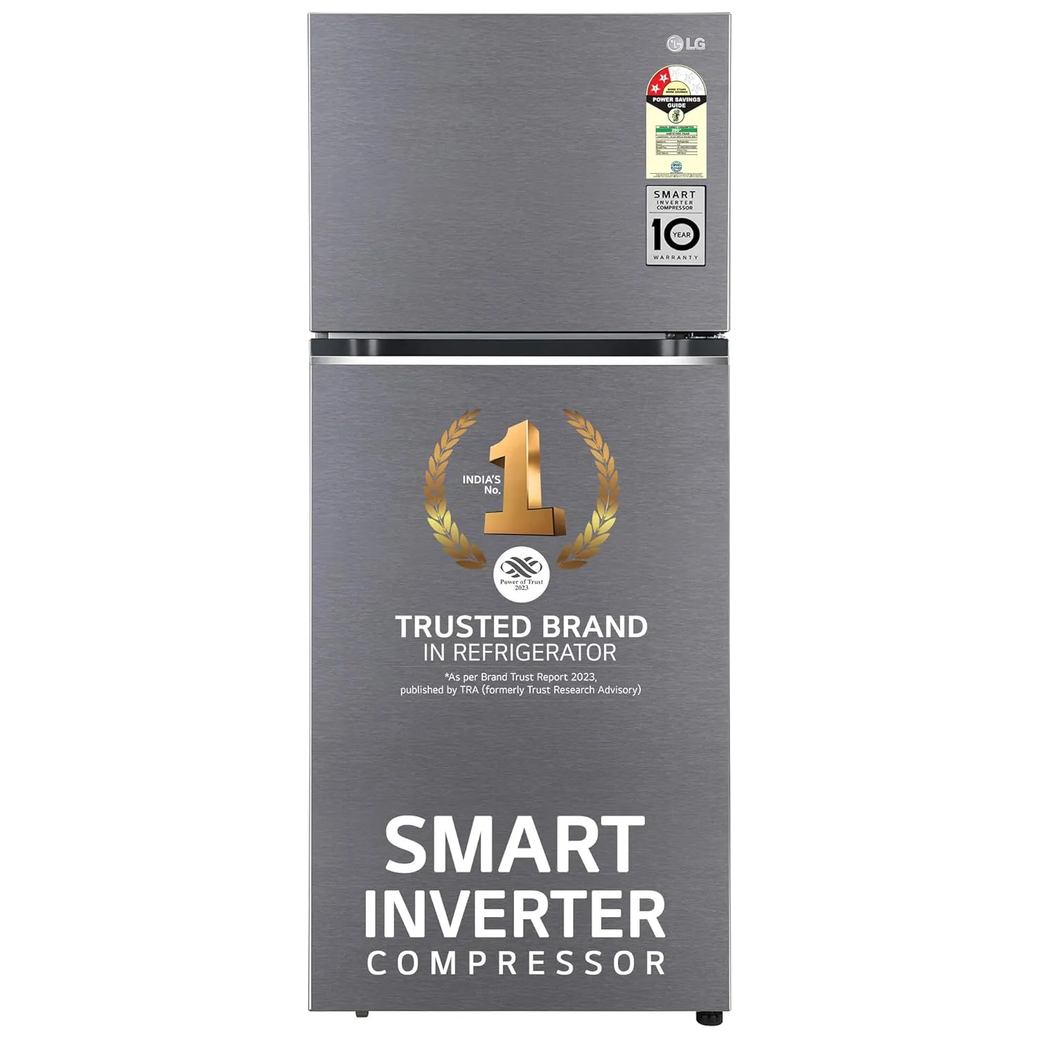 LG GL-N422SDSY 398 L 2 Star Frost-Free Smart Inverter Double Door Refrigerator ( Dazzle Steel, Express Freeze, Gross Volume – 423 Ltr.)