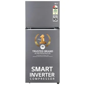 LG GL-N422SDSY 398 L 2 Star Frost-Free Smart Inverter Double Door Refrigerator ( Dazzle Steel, Express Freeze, Gross Volume – 423 Ltr.)