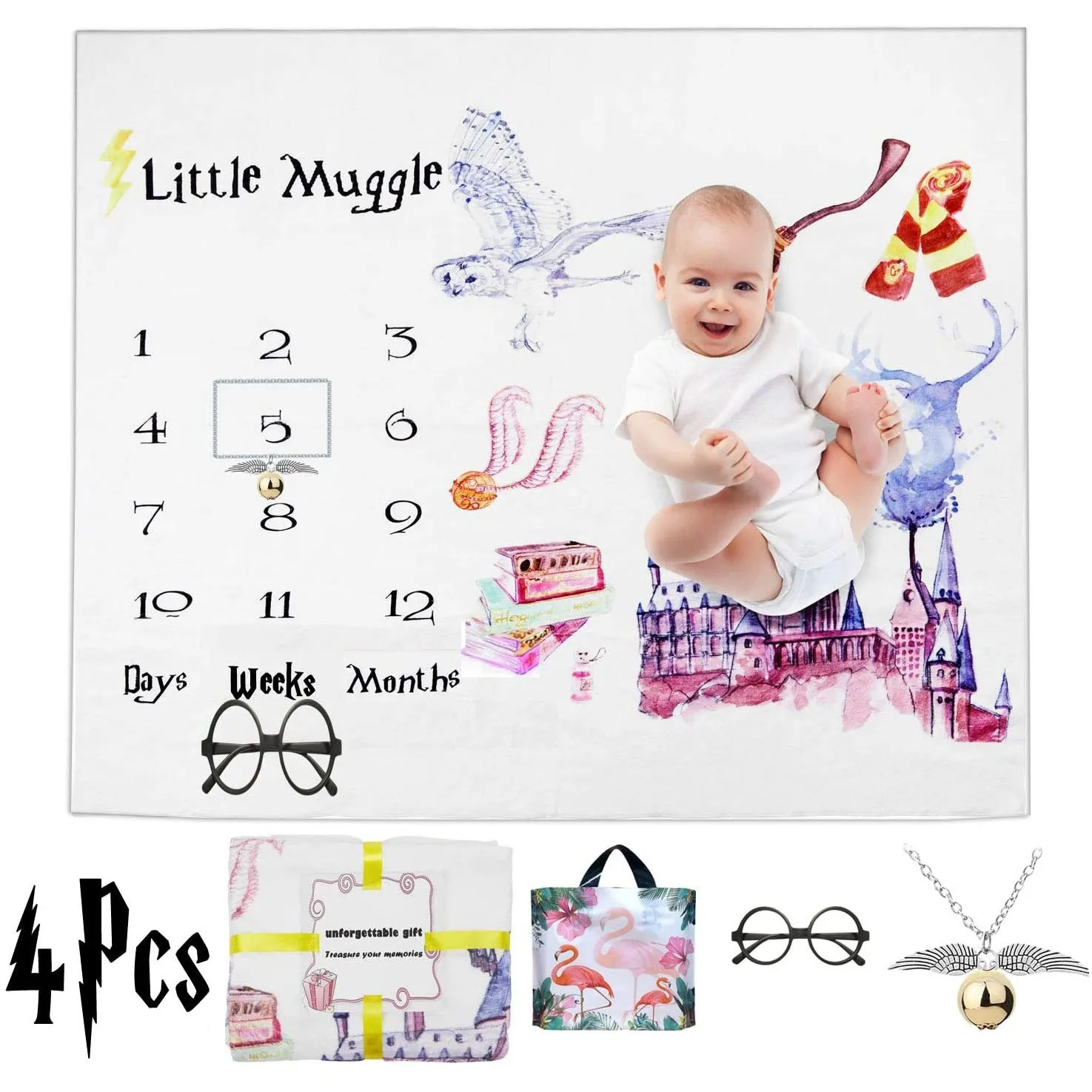 Little Muggle Milestone Blanket