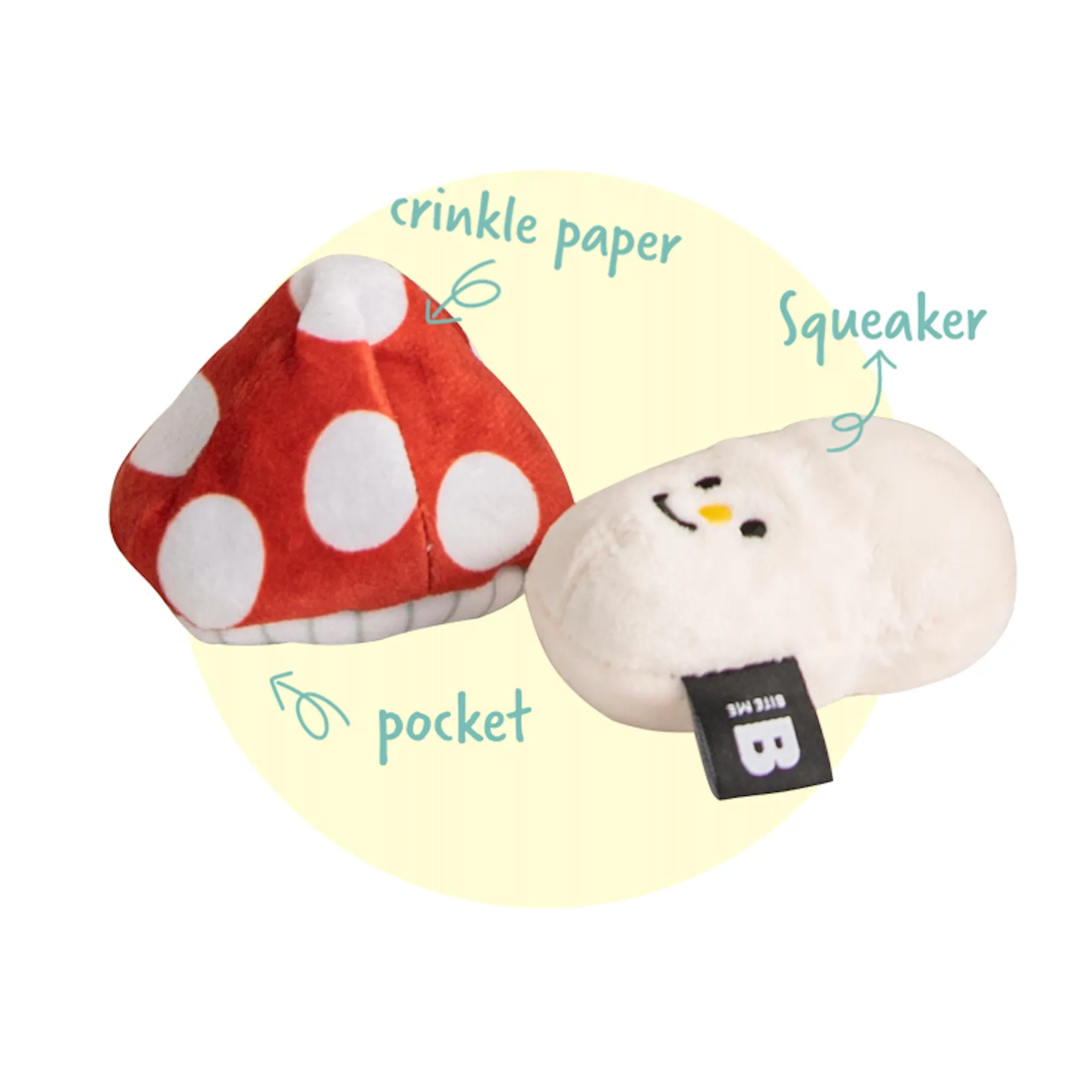 Mushroom Nosework Dog Toy
