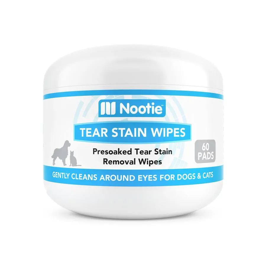 Nootie Pre-Soaked Tear Stain Wipes for Dogs & Cats