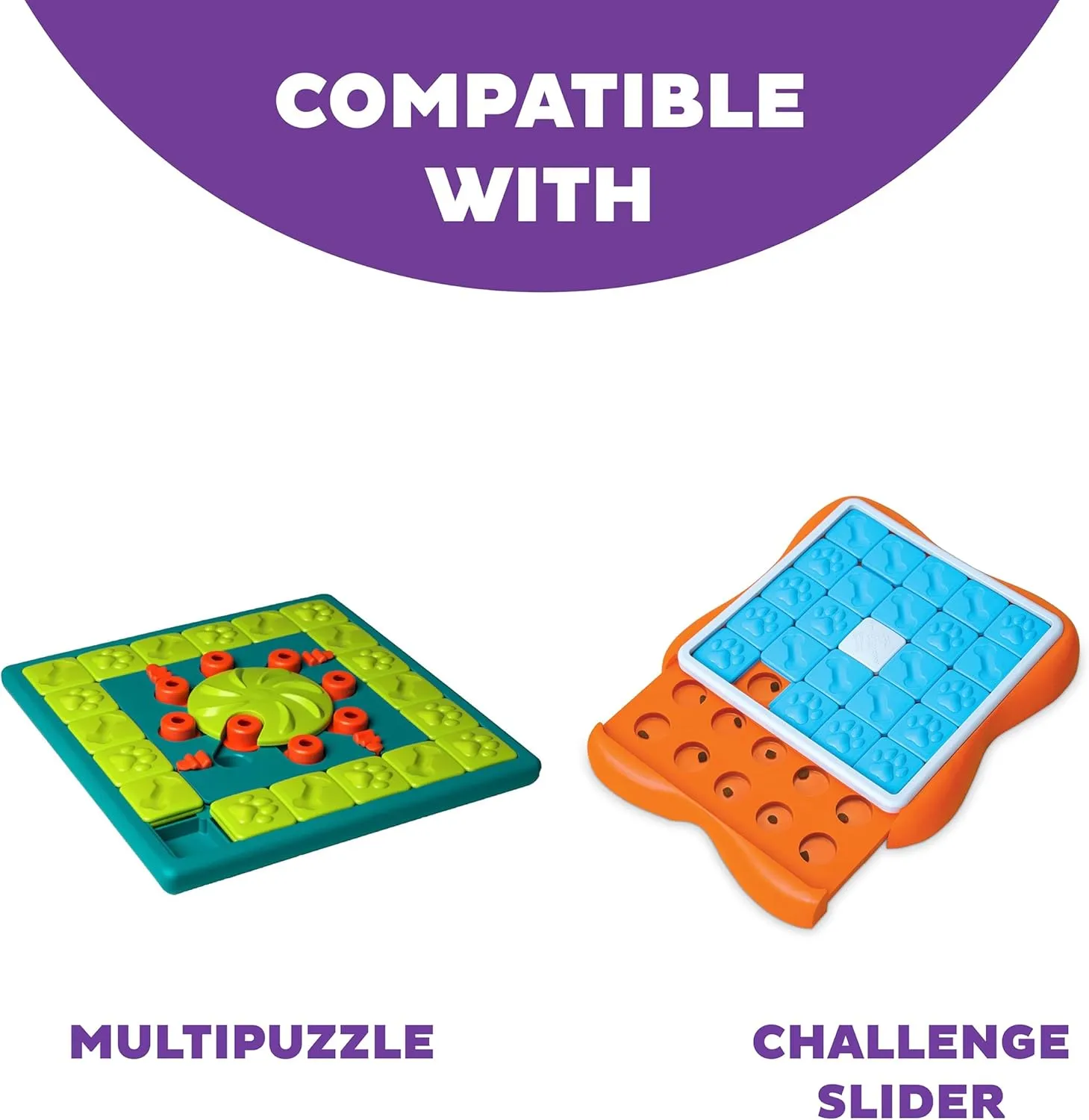 Outward Hound by Nina Ottosson Extra Tiles for Dog Puzzles - Challenge Slider & Multipuzzle, 5 Pack, Blue