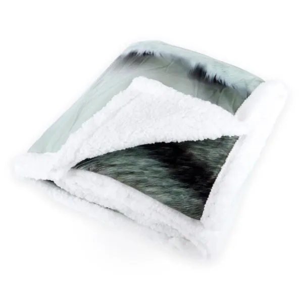 Soft & Cosy Double Layer Velvet Fleece & Sherpa Digital Print Blanket - 127cm x 152cm