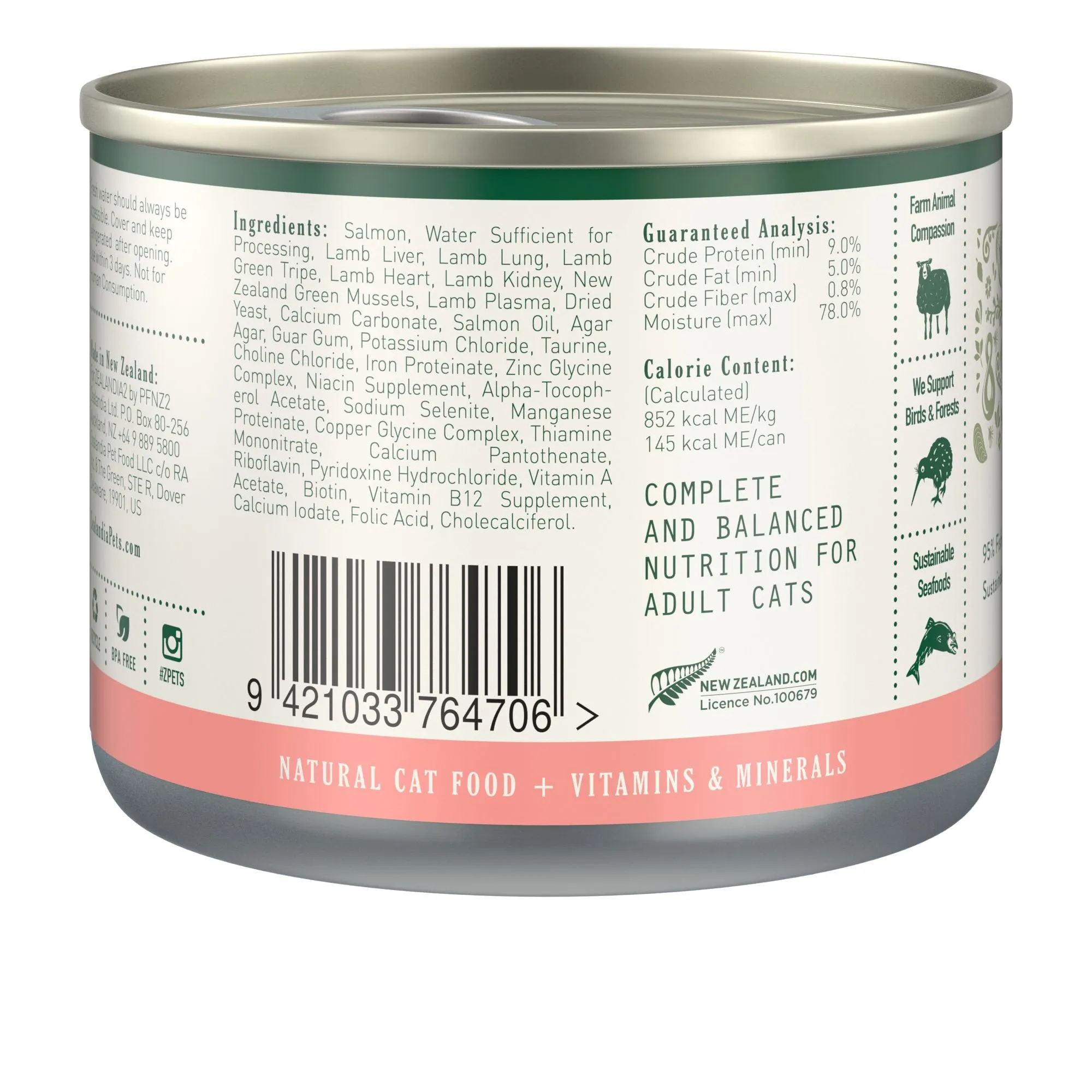 Zealandia Salmon Pate Adult Cat Wet Food 170g^^^